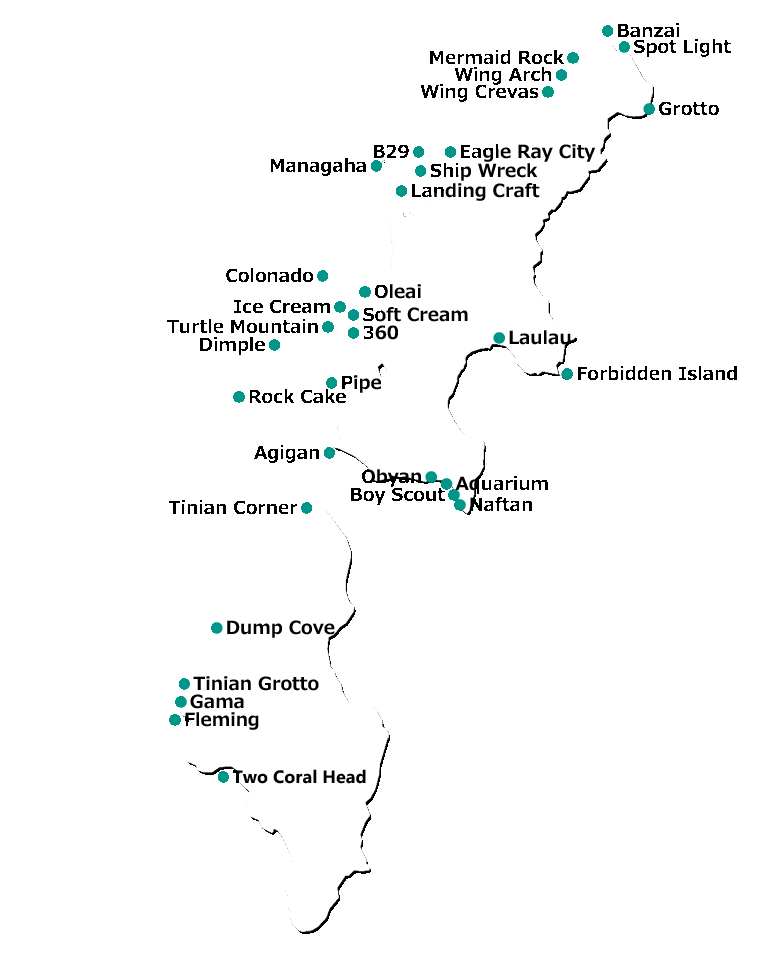 Dive spot map