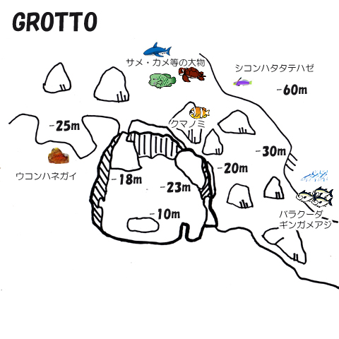 グロット水中マップ