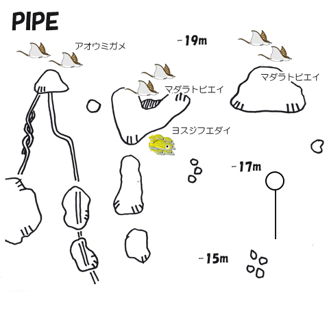 パイプ水中マップ